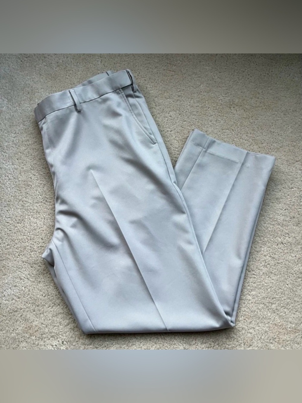 ⭐️ Saddlebred Khaki Flat Front Chino Pants w/ Comfort Waist - 42 x 32 - EUC